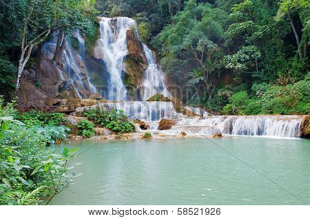 The Kuang Si Falls. Luang Prabang. Laos