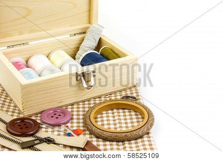 Brown Embroidery Tool  On Left