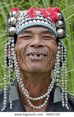 Portrait Mann aus Asien, akha