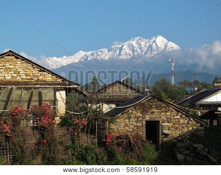 Snow capped Annapurna range