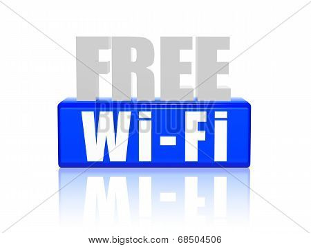 Free Wi-fi In 3D Letters And Block