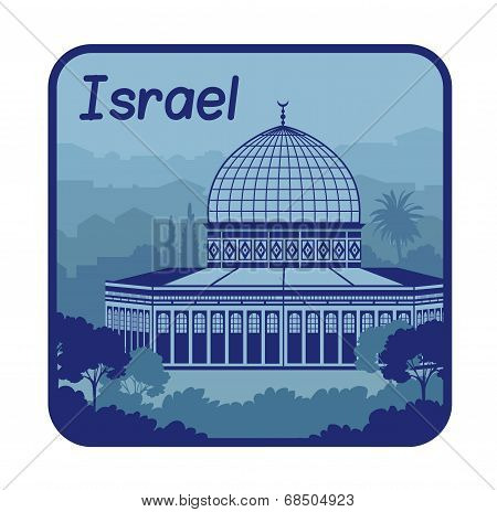 Illustration With Holy Sepulcher In Israel