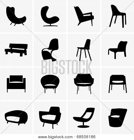 Moden armchairs