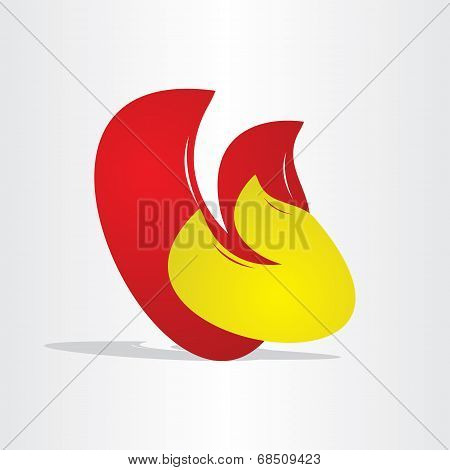 Letter V Abstract Design