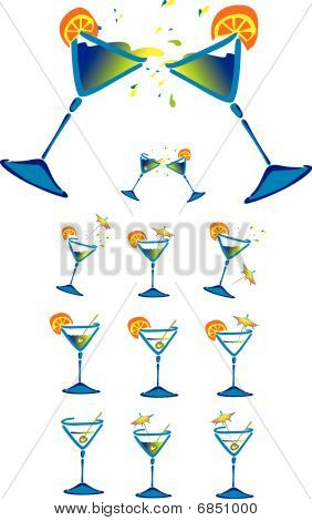 Farvet glas cocktail