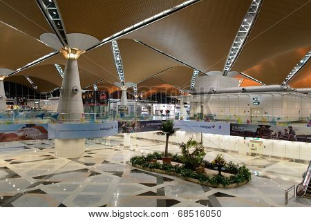 KUALA LUMPUR-APRIL 23: airport interior on April 23, 2014 in Kuala Lumpur, Malaysia. KLIA is Malaysia's main international airport and one of the major airports of South East Asia