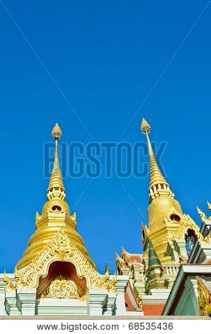 Golden Pinnacle Of Thai Temple