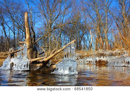 Kishwaukee River Winter Illinois