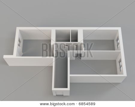 3D lejlighed
