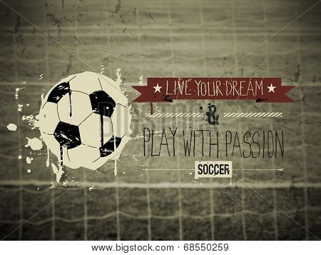 Soccer typography quote