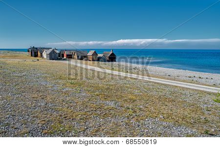 Old fishing village in the Baltic sea