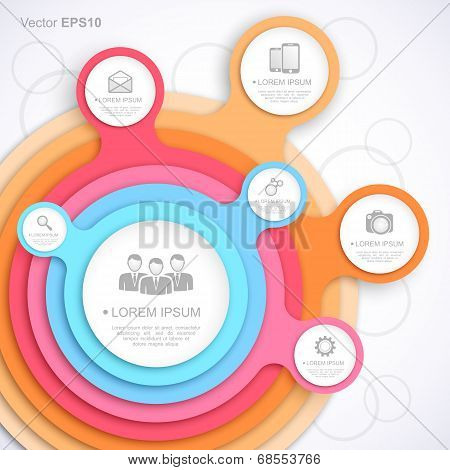 Colorful circle web template