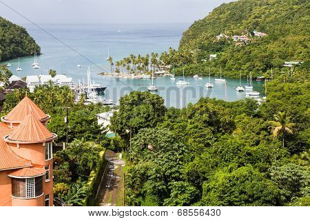 Marigot Bay Beyond Orange Building