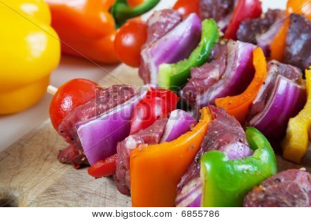 Kabobs wołowiny grill gotowy