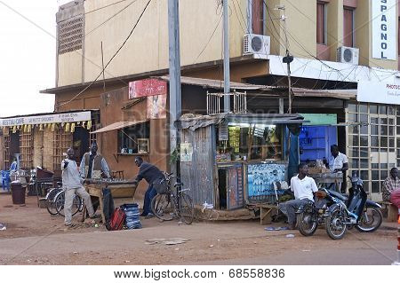 At The Corner Of A Street In Ouagadougou