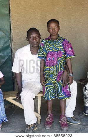 Portrait Of An African Father And Daughter