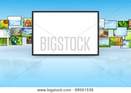 Tv screeen with images