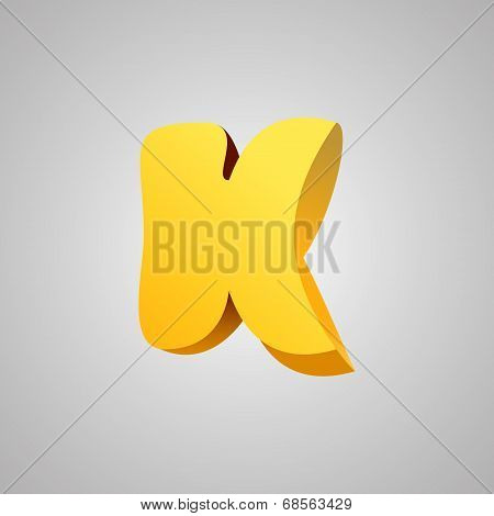 Letter K. Vector comic style font. EPS10