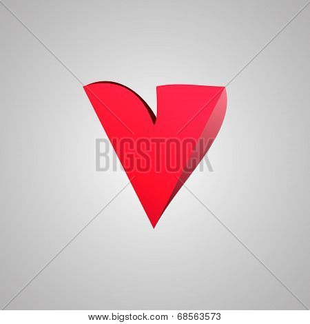Letter V. Vector comic style font. EPS10