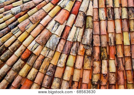Dubrovnik, Croatia. Tiled rooftops of old town.