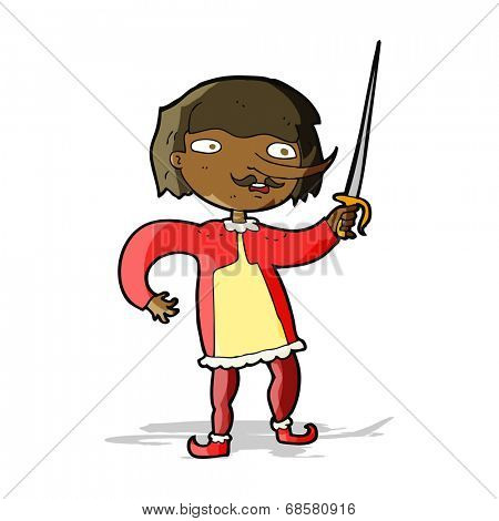 cartoon man with sword