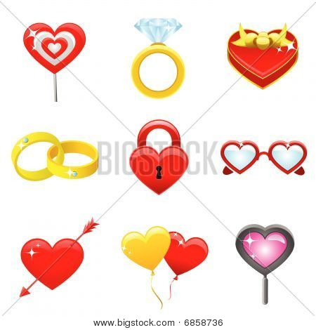 icônes de la Saint-Valentin