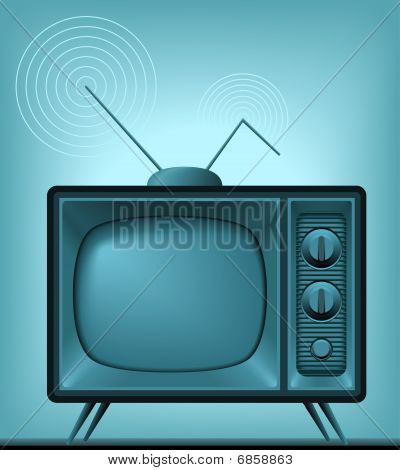 TV Antique (Vektor-Bild)