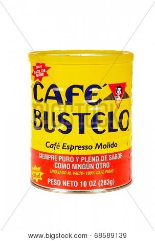 HAYWARD, CA - July 17, 2014: 10 oz can of Cafe Bustelo espresso ground coffee