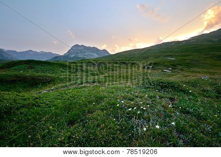 Sunset In The Alps