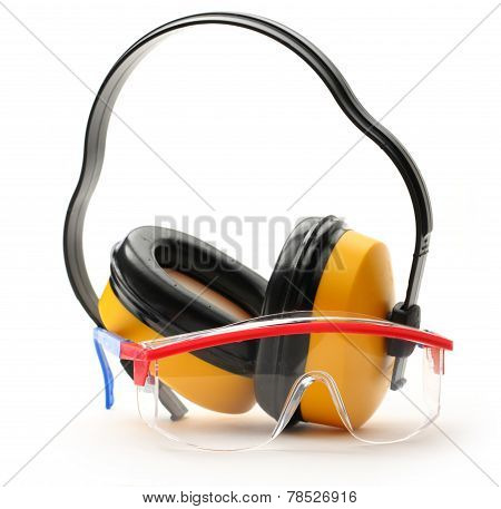 Transparent Protective Goggles And Earphones
