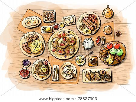 Breakfast Illustration