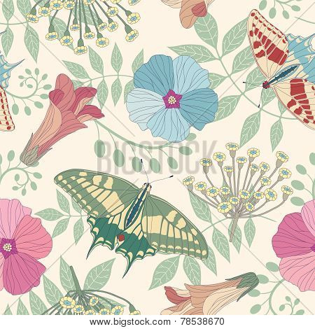 Butterflies And Flowers