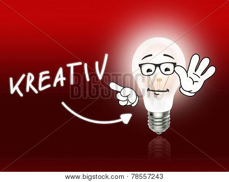 Kreativ Bulb Lamp Energy Light Red