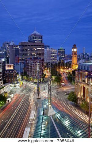 Centru Sydney v noci