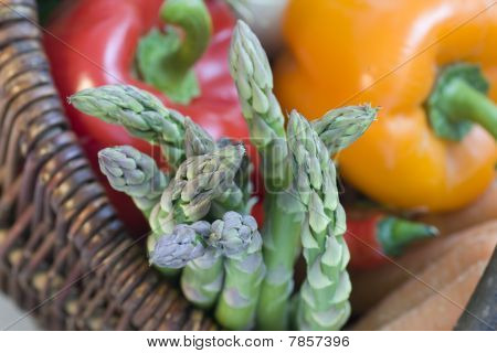 Fresh Vegetables And Basket