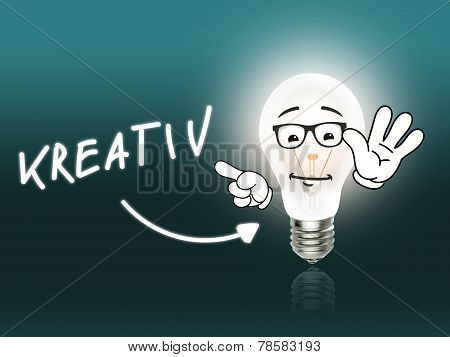 Kreativ Bulb Lamp Energy Light Turquoise