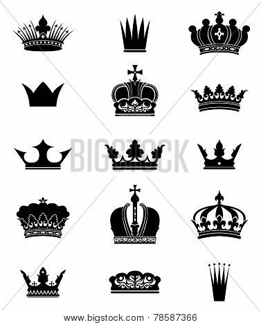 Set of 15 crowns