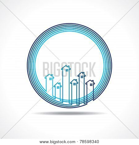 Real Estate icon for sale property concept stock vector