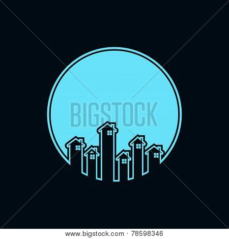 Real Estate icon for sale property concept stock vector