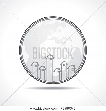 Real Estate icon for sale property concept stock vector