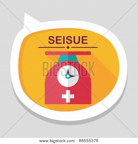 Weight Scales Flat Icon With Long Shadow,eps10