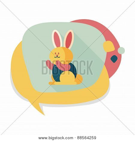 Rabbit Flat Icon With Long Shadow,eps 10