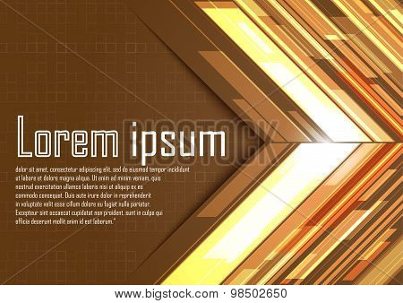 Abstract Brown Arrows With Light