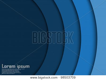 Abstract Blue 3D Circle Wave Line Certificate Abstract Background. Eps 10