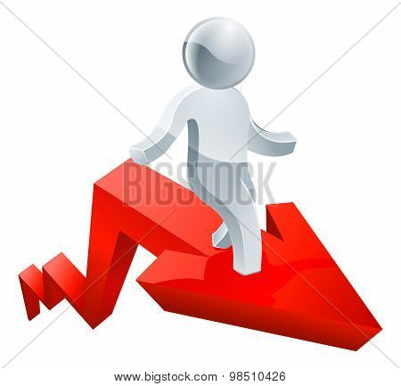 Silver Man On Red Arrow