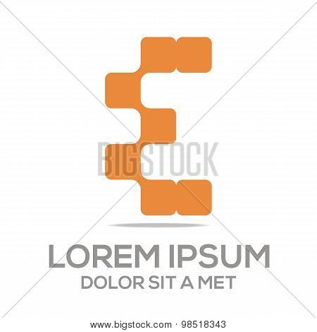 Logo alphabet number business collection vector