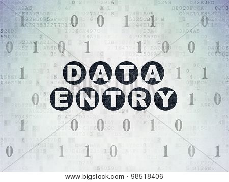 Data concept: Data Entry on Digital Paper background