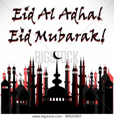 Card For Greeting With Islamic Feast Eid Al-adha