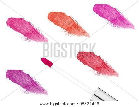 Pink Lipgloss Isolated On White