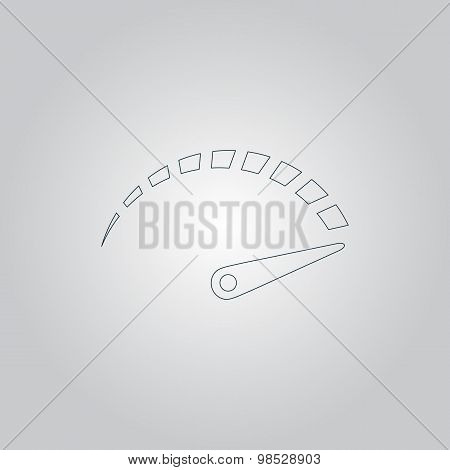 Vector performance measurement icon